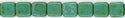 tl2-21 Turquoise Picasso 6mm Czech Tile  2 Hole