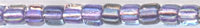 tr10-1138         Miyuki Size 10 Triangle -  Sparkling Lilac lined Crystal AB 3 inch tube