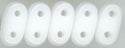 twb-004 Opaque White 2x6mm 2 Hole Bar Beads(50)