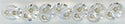 twn-0001 Czech Twin Bead - Crystal Silver Lined (tube)