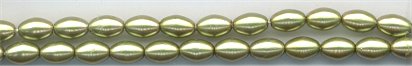 op-008 4x6mm Light Green Oval Pearl (100)