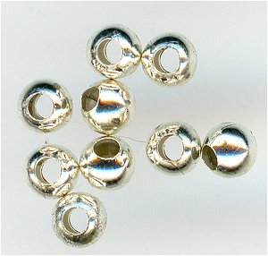 93-0102-00 -  Tierracast 2mm Round Bead Sterling (pkg 50)