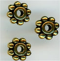 93-0407-26 - Tierracast 6mm Beaded Spacer Antique Gold (pkg 20)