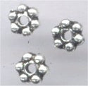 93-0418-12 Antique Silver 3mm Beaded Spacer (pkg 50)