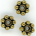 93-0421-26  -  Tierracast 5mm Beaded Spacer Antique Gold (pkg 25)