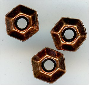 93-0423-18 - Tierracast 5mm Faceted Spacer Antique Copper (pkg 20)