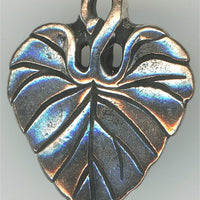 94-2011-12 Tierracast Violet Leaf Drop Charm Antique Silver (pkg 1) Height: 18.5mm Width: 15mm Loop ID: 1.5mm