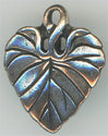 94-2011-12 Tierracast Violet Leaf Drop Charm Antique Silver (pkg 1) Height: 18.5mm Width: 15mm Loop ID: 1.5mm