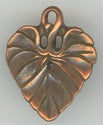 94-2011-18 Tierracast Violet Leaf Drop Charm Antique Copper (pkg 1) Height: 18.5mm Width: 15mm Loop ID: 1.5mm