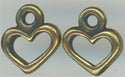 94-2095-27  Tierracast  Open Heart Charm Brass (pkg 5) Height: 9.5mm Width: 8.25mm Loop ID: 1.25mm