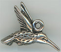 94-2120-12  Tierracast  Hummingbird Charm Antique Silver(pkg 1) Height: 14.25mm Width: 19.25mm Loop ID: 1.25mm