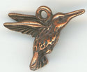 94-2120-18  Tierracast  Hummingbird Charm Antique Copper (pkg 1) Height: 14.25mm Width: 19.25mm Loop ID: 1.25mm