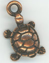94-2129-18  Tierracast  Turtle Charm Antique Copper (pkg 1) Height: 18.75mm Width: 11.25mm Loop ID: 2mm