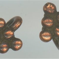 94-2166-18  Tierracast  Small Beaded Pyramid Charm Antique Copper (pkg 10)