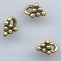 94-2166-26 Antique Gold Small Beaded Pyramid 5mm (pkg 10)