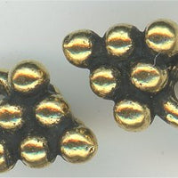 94-2167-26  Tierracast  Beaded Pyramid Antique Gold (pkg 5)