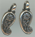 94-2171-12  Tierracast  Paisley Charm Antique Silver (pkg 1) Height: 12.75mm Width: 5mm Loop ID: 1.25mm