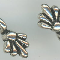 94-2172-12  Tierracast  Deco Fan Charm Antique Silver (pkg 5)