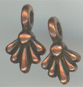 94-2172-18  Tierracast  Deco Fan Charm Antique Copper (pkg 5)