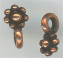 94-2175-18  Tierracast  Rosette Charm Antique Copper (pkg 5)