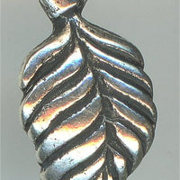 94-2178-12  Tierracast Birch Leaf Drop Charm Antique Silver (pkg 5)