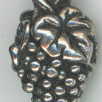94-2188-12  Tierracast  Grapes Charm Antique Silver (pkg 1) Height: 14.75mm Width: 8mm Loop ID: 1.25mm