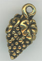 94-2188-26  Tierracast  Grapes Charm Antique Gold (pkg 1) Height: 14.75mm Width: 8mm Loop ID: 1.25mm
