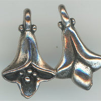 94-2189-12  Tierracast  Lily Charm Antique Silver (pkg 2)