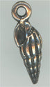 94-2234-12  Tierracast  Spindle Shell Charm Antique Silver(pkg 1) Height: 14.5mm Width: 4.75mm Loop ID: 1.25mm