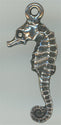 94-2236-12  Tierracast  Seahorse Charm Antique Silver (pkg 1) Height: 24mm Width: 9.75mm Loop ID: 1.25mm