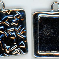 94-2262-61 Tierracast Large Square Frame Rhodium 20mm