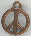 94-2294-18  Tierracast  Peace Symbol Charm Antique Copper (pkg 1) Height: 18.75mm Width: 15.5mm Loop ID: 2mm