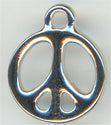 94-2294-61  Tierracast  Peace Symbol Charm Antique Rhodium (pkg 1) Height: 18.75mm Width: 15.5mm Loop ID: 2mm