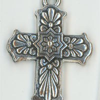 94-2321-12  Tierracast  Talavera Cross Antique Silver (pkg 1) Height: 29.25mm Width: 21.25mm Loop ID: 2mm