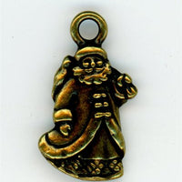 94-2348-27  Tierracast  Santa Charm Antique Brass (pkg 2) Height: 22.25mm Width: 11.75mm Loop ID: 2.25mm