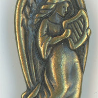 94-2352-27  Tierracast  Angel Charm Antique Brass (pkg 1) Height: 22.75mm Width: 11mm Loop ID: 2.25mm