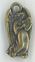 94-2352-27  Tierracast  Angel Charm Antique Brass (pkg 1) Height: 22.75mm Width: 11mm Loop ID: 2.25mm