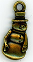 94-2355-27  Tierracast  Snow Man charm Antique Brass Height: 22.75mm Width: 10.25mm Loop ID: 2.25mm