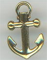 94-2359-26  Tierracast  Anchor Charm Antique Gold (pkg 1) Height: 27.25mm Width: 17.5mm Loop ID: 3.25mm