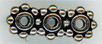 94-3125-12 - Tierracast 3 Hole Spacer Bar Antique Silver (pkg 2)