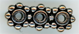 94-3125-12 - Tierracast 3 Hole Spacer Bar Antique Silver (pkg 2)