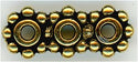 94-3125-26  -  Tierracast 3 Hole Spacer Antique Gold (pkg 2)