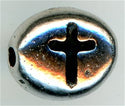 94-5116-60 -  Tierracast Cross Bead Silver (pkg 1)