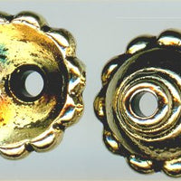 94-5501-26 - Tierracast <B>8mm Beaded Bead Cap - Antique Gold </B> (4)