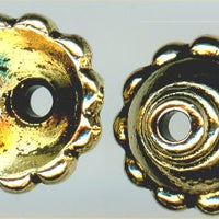 94-5501-26 - Tierracast <B>8mm Beaded Bead Cap - Antique Gold </B> (4)