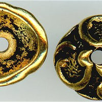 94-5504-26 - Tierracast <B>8mm Lily Bead Cap - Antique Gold </B> (4)