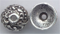 94-5516-12 - Tierracast <B>Ivy Bead Cap - Antique Silver </B> (2)