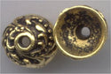 94-5516-26 - Tierracast <B>Ivy bead Cap - Antique Gold</B> (2)