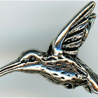 94-5518-12 -  Tierracast Hummingbird Bead Antique Silver (pkg 1)