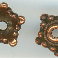 94-5548-18 - Tierracast <B>9mm Star Bead Cap - Antique Copper </B> (4)